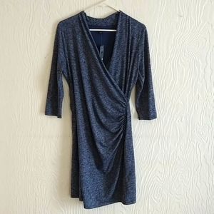 NWT Ann Taylor petite blue heathered blue dress 10